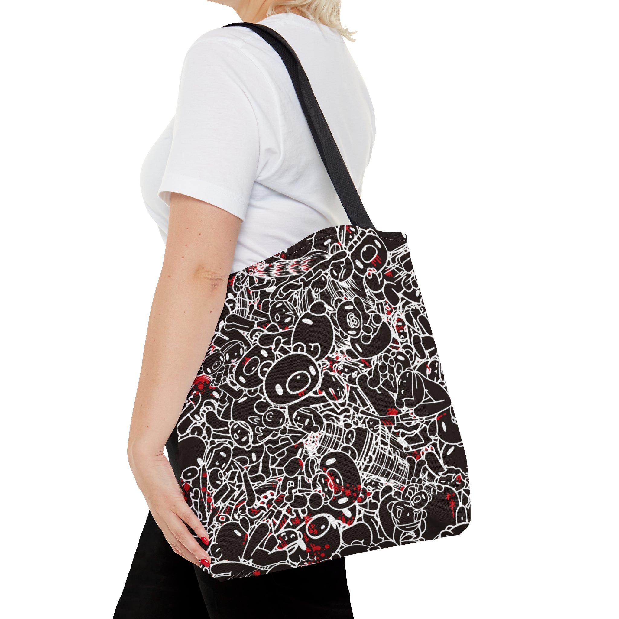 Gloomy & Pity (Black) Chaos Tile Canvas Tote Bag